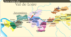 Carte des vins du Val de Loire (Cliquez)